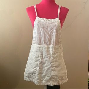 Free People White Apron strappy back Mini dress XS/TP